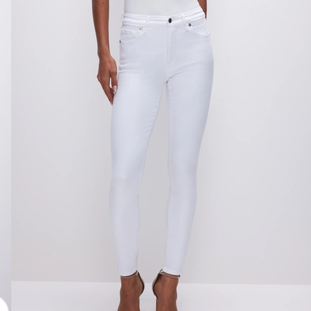 GOOD AMERICAN Good Legs Skinny White Jeans